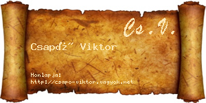Csapó Viktor névjegykártya