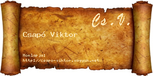 Csapó Viktor névjegykártya